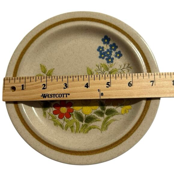 Mikasa Stone Village Tropicana KB104 7” Dessert Plates Set of 5 Vintage 1970s - Picture 4 of 6